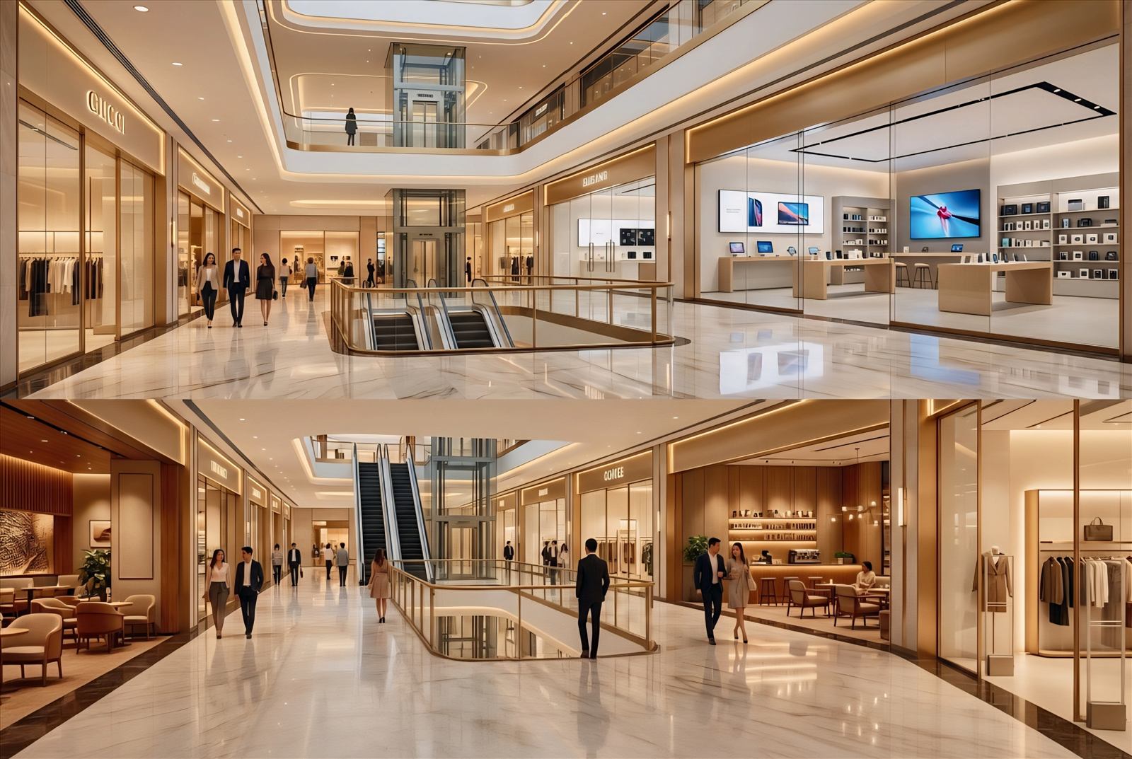 Retail mall interior