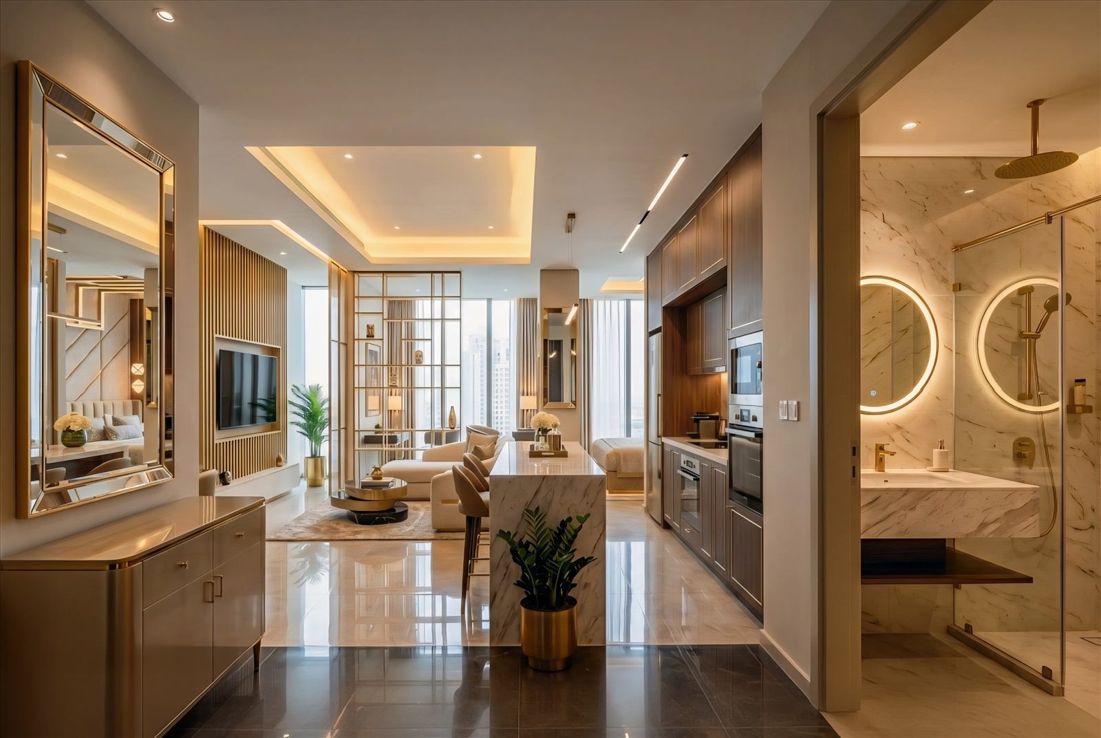 Studio apartment interior