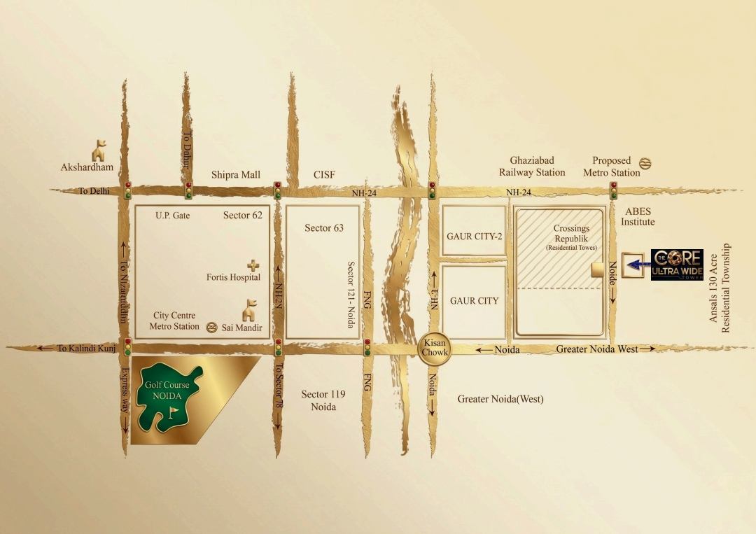 The Core Ultra Wide route map