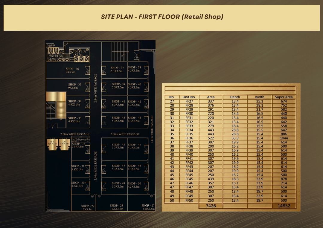 First floor retail plan